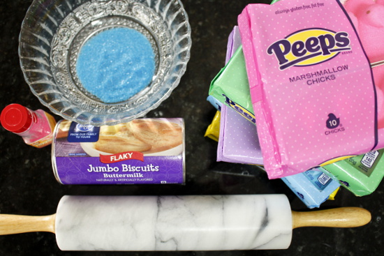 ingredients-for-homemade-peeps-donuts-canned-biscuits