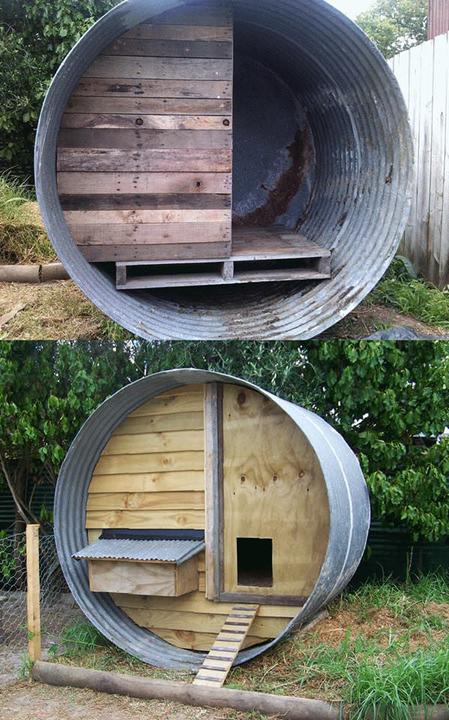 upcycled-water-tank-and-pallets-chicken-coop