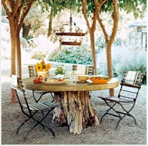 outdoor-dining-table-made-from-tree-stump