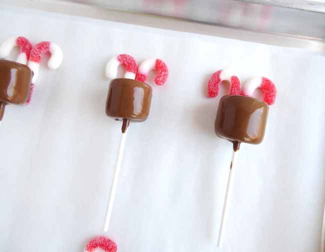 making-rudolph-red-nosed-reindeer-chocolate-marshmallow-pops