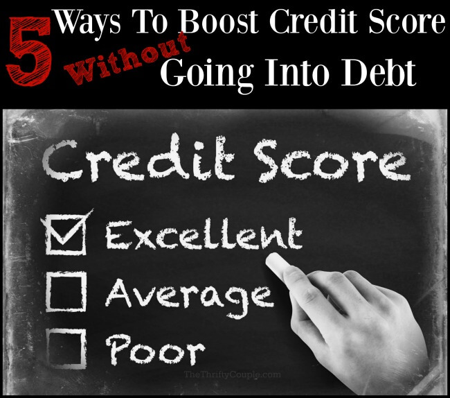 boost credit score without going into debt