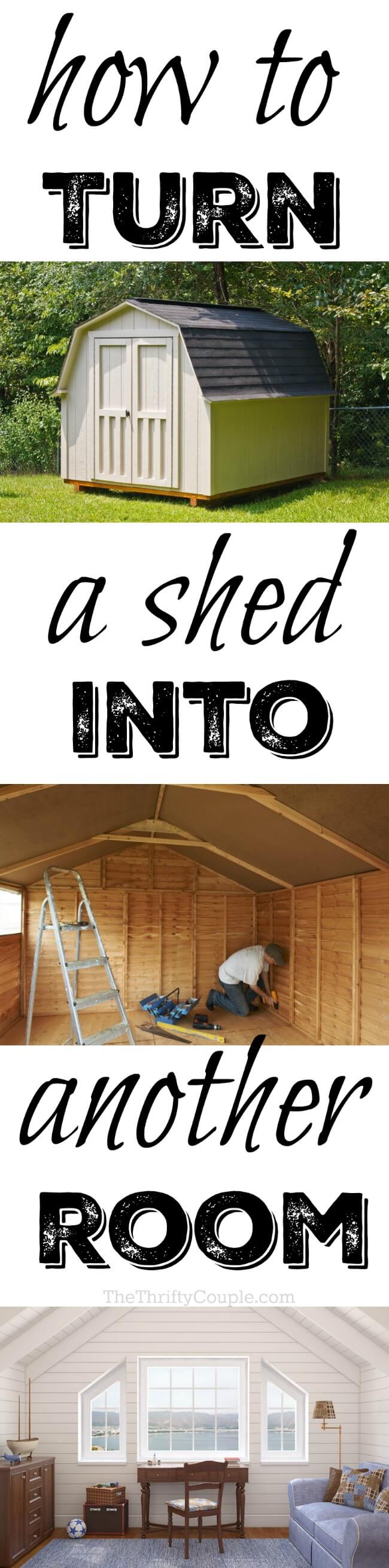 turn shed into another room