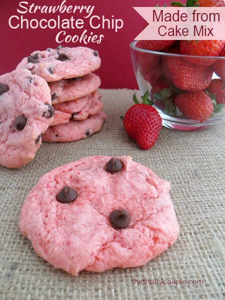 strawberry cookie from cake mix