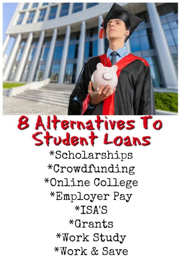 student loan alternatives to pay for college debt free list