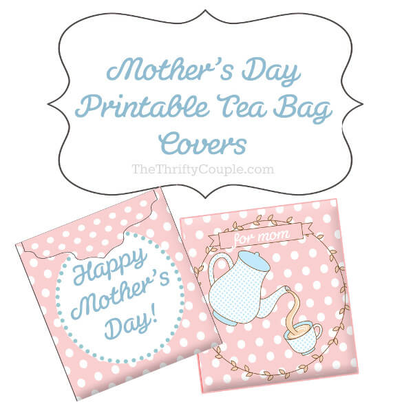 Mother's Day Printable Tea Bag Covers