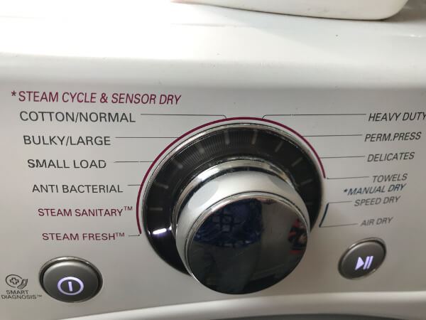 steam cycle on LG dryer