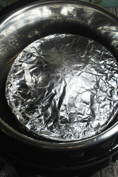 Putting casserole dish in Instant Pot for Breakfast Casserole