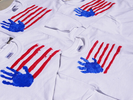 handprint flag t-shirt diy independence day