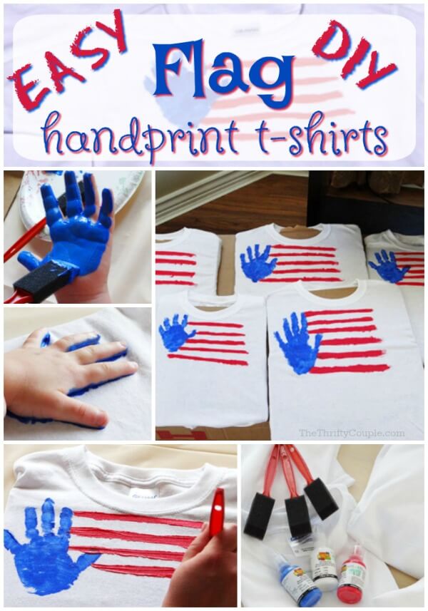 Easy DIY Flag Handprint t-shirts