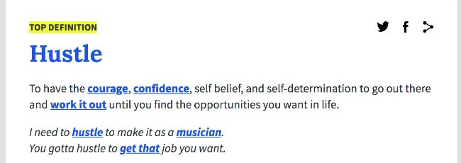 top definition of hustle by urbandictionary.com. 