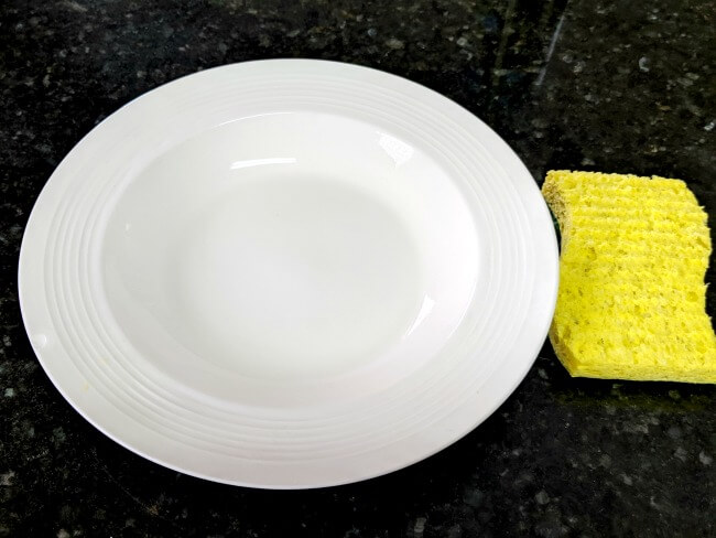supplies needed for natural sponge cleaning is just a bowl and the sponge